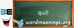 WordMeaning blackboard for quill